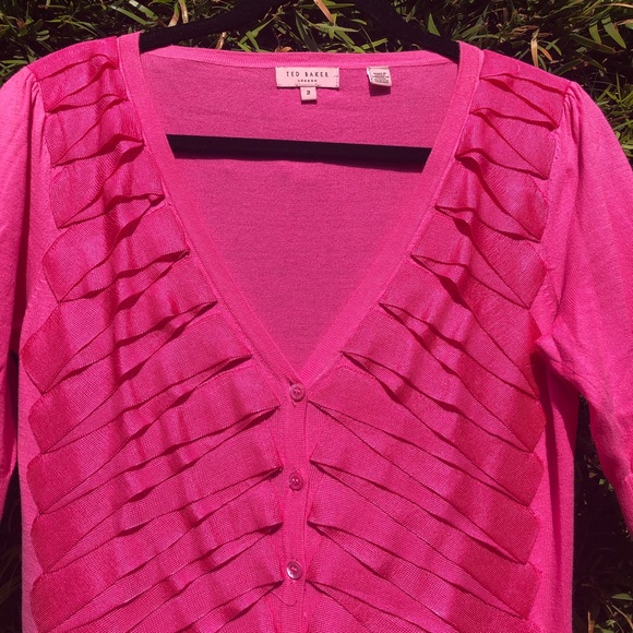 Ted Baker Hot Pink Romany Cardigan - Picture 3 of 12